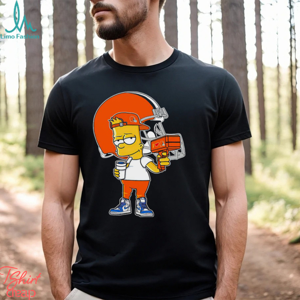 Cleveland Browns NFL X Bart Simpson cartoon shirt - Limotees