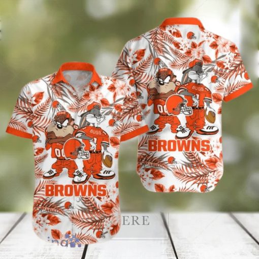 Cleveland Browns Taz And bugs NFL Teams Hawaiian Shirt Gift For Men And Women