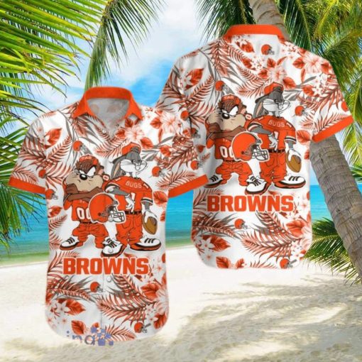 Cleveland Browns Taz And bugs NFL Teams Hawaiian Shirt Gift For Men And Women