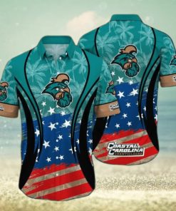 Coastal Carolina Chanticleers NCAA Flag American Hawaiian Shirt Short Sleeve