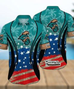 Coastal Carolina Chanticleers NCAA Flag American Hawaiian Shirt Short Sleeve