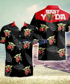 Coca Cola Baby Yoda Hug Tropical Hawaiian Shirt And Shorts Aloha Summer Gift For Men And Women