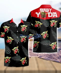 Coca Cola Baby Yoda Hug Tropical Hawaiian Shirt And Shorts Aloha Summer Gift For Men And Women