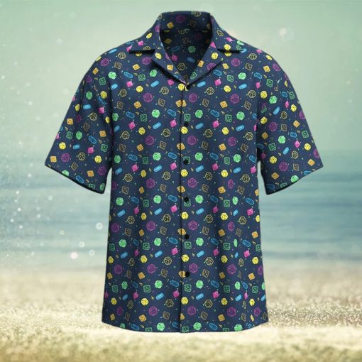 Colorful DND Dice RPG Hawaiian Shirt