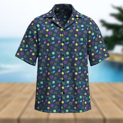 Colorful DND Dice RPG Hawaiian Shirt