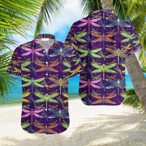 Colorful Dragonflies Insect Aloha Hawaiian Shirts