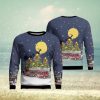 Skull Blue Flame Screaming Ugly Christmas Sweater