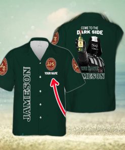 Come To The Dark Side We Have Jameson Irish Whiskey Souvenir Custom Name Hawaiian Shirt Love Beer Gift