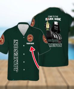 Come To The Dark Side We Have Jameson Irish Whiskey Souvenir Custom Name Hawaiian Shirt Love Beer Gift