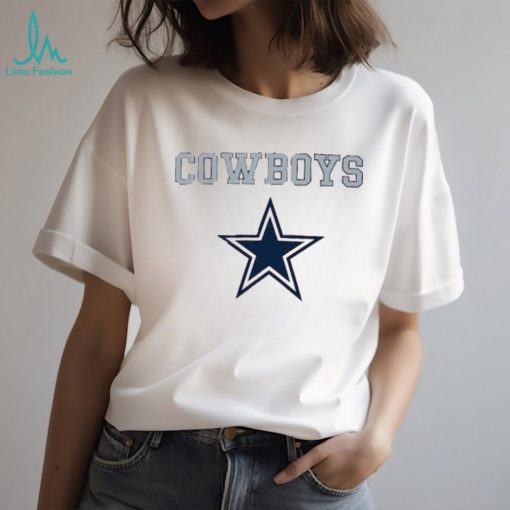 Concepts Sport Dallas Cowboys Women’s Pendant French Terry Long Sleeve Top   Cream Gray Shirt