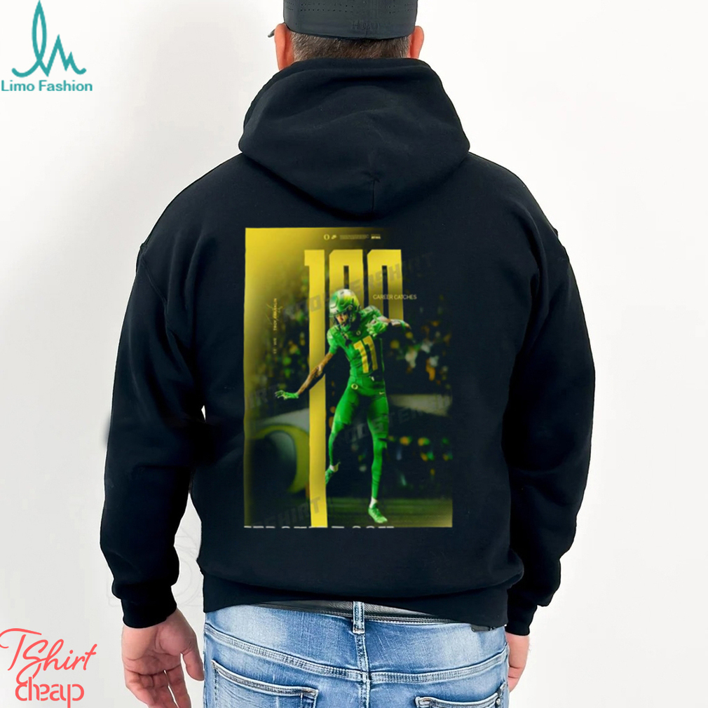 Congratulations Troy Franklin 100 Career Catches Oregon Ducks shirt Congratulations Troy Franklin 100 Career Catches Oregon Ducks shirt