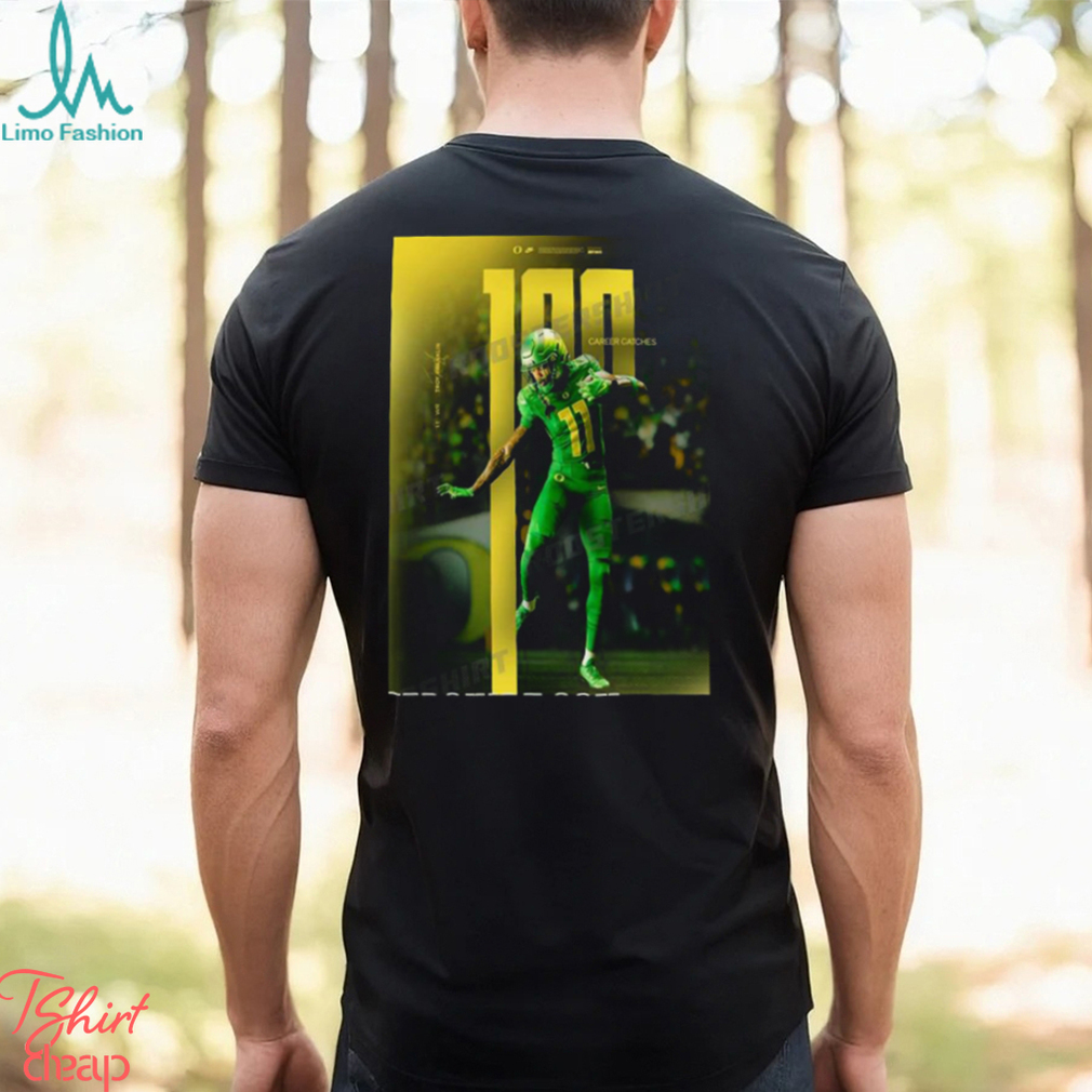 Congratulations Troy Franklin 100 Career Catches Oregon Ducks shirt Congratulations Troy Franklin 100 Career Catches Oregon Ducks shirt