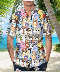 Cool Aloha Bluey Hawaiian Shirt Beach Gift For Friend