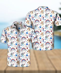 Cool Aloha Bluey Hawaiian Shirt Summer Vacation Gift