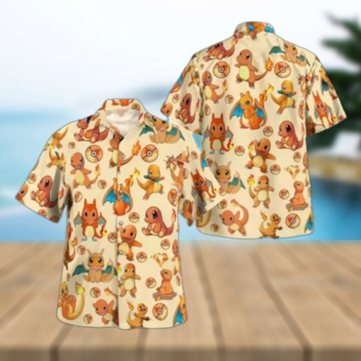 Cool Aloha Charmander Pokeball Pokemon Hawaiian Shirt Beach Gift For Best Friends