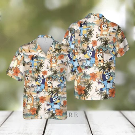 Cool Bluey Hawaiian Shirt Beach Lovers Gift