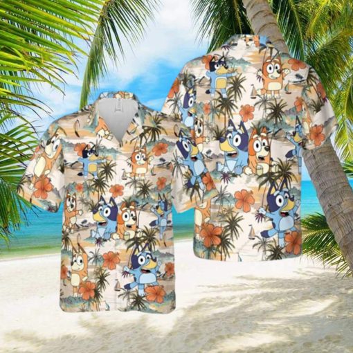 Cool Bluey Hawaiian Shirt Beach Lovers Gift