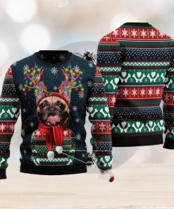 Cool French Bulldog Christmas Ugly Sweater Sweatshirt