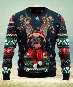 Cool French Bulldog Ugly Christmas Sweater Gift Men Women