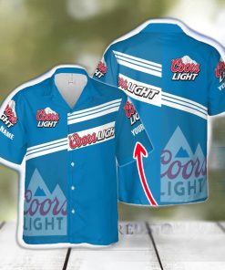 Coors Light Bright Custom Name Design Hawaiian Shirt For Men And Women Gift Beach