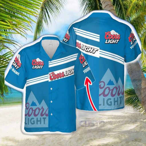 Coors Light Bright Custom Name Design Hawaiian Shirt For Men And Women Gift Beach