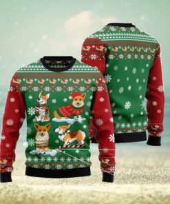 Corgi Snow Day Christmas Gift Ugly Christmas Sweater Xmas Holiday