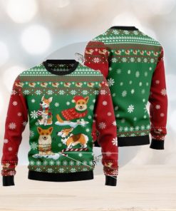 Corgi Snow Day Christmas Gift Ugly Christmas Sweater Xmas Holiday