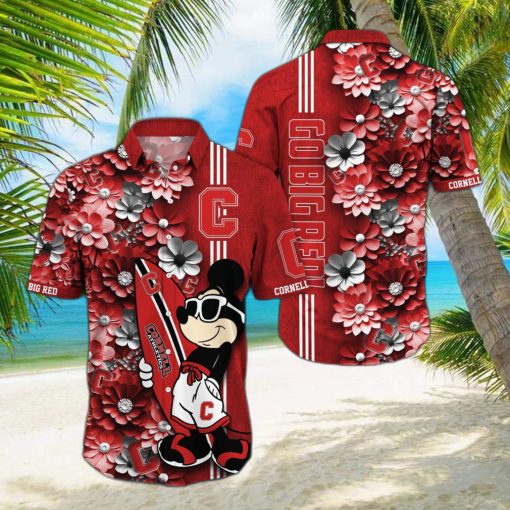 Cornell Big Red Aloha Mick Pattern Hawaiian Shirt For Fans