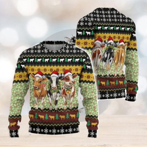 Cow Christmas Lights Ugly Christmas Sweater Men And Women Christmas Gift Sweater