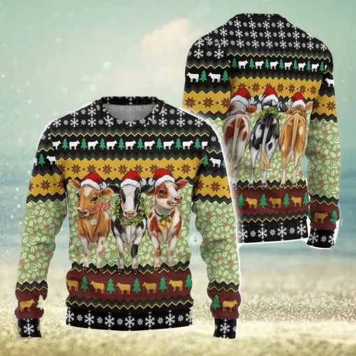 Cow Christmas Lights Ugly Christmas Sweater Men And Women Christmas Gift Sweater