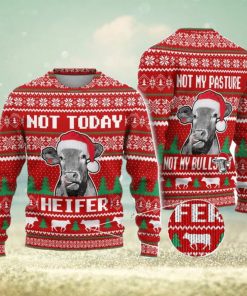 Cow Farm Not Today Heifer Ugly Christmas Sweater Men And Women Christmas Gift Sweater