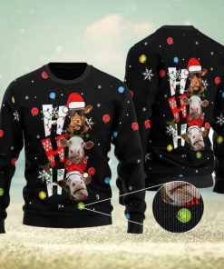 Cow Ho Ho Ho Ugly Christmas Sweater Xmas Gift Men And Women Christmas Sweater