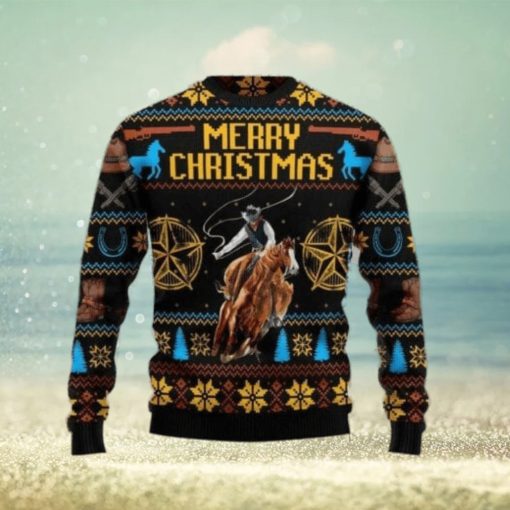 Cowboy v1 Merry Christmas Ugly Christmas Sweater