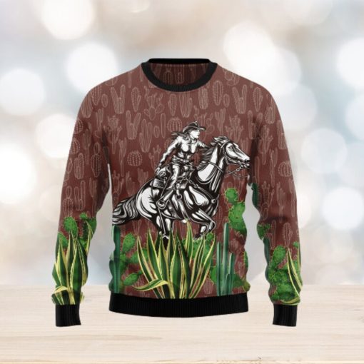 Cowgirl Cactus All Over Print 3D Sweater Gift For Christmas Gift For Xmas