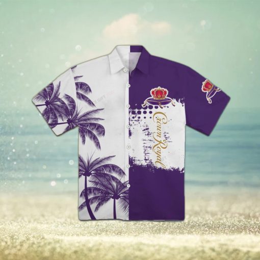 Crown Royal Logo Pattern Tropical Beer Hawaiian Shirt For Men And Women