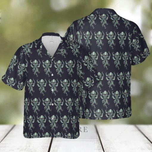 Cthulhu Design Hawaiian 3D Shirt Style 3For Men And Women Gift Short Sleeve Beach Shirt