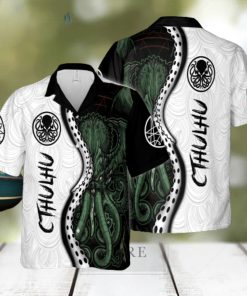 Cthulhu Design Hawaiian 3D Shirt Style 5For Men And Women Gift Short Sleeve Beach Shirt