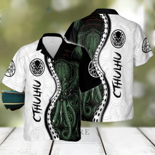 Cthulhu Design Hawaiian 3D Shirt Style 5For Men And Women Gift Short Sleeve Beach Shirt