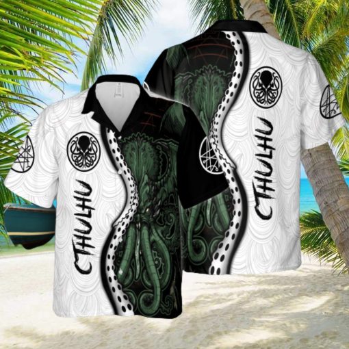 Cthulhu Design Hawaiian 3D Shirt Style 5For Men And Women Gift Short Sleeve Beach Shirt