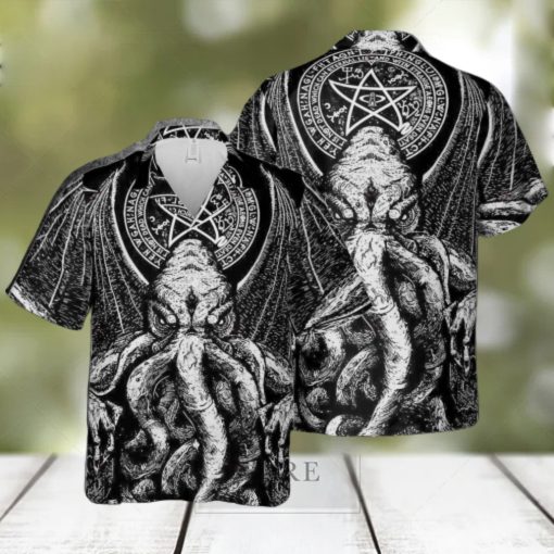 Cthulhu Design Hawaiian 3D Shirt Style 9For Men And Women Gift Short Sleeve Beach Shirt