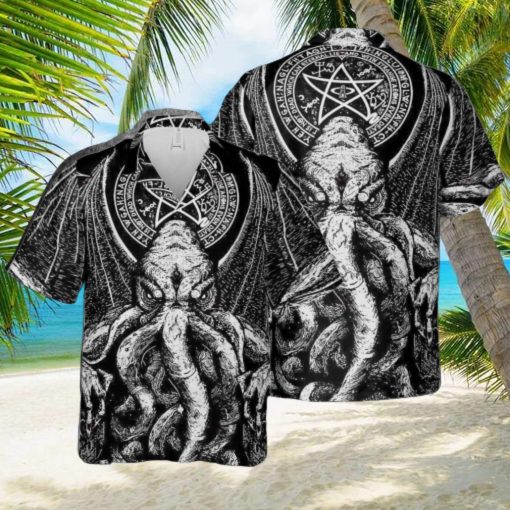 Cthulhu Design Hawaiian 3D Shirt Style 9For Men And Women Gift Short Sleeve Beach Shirt