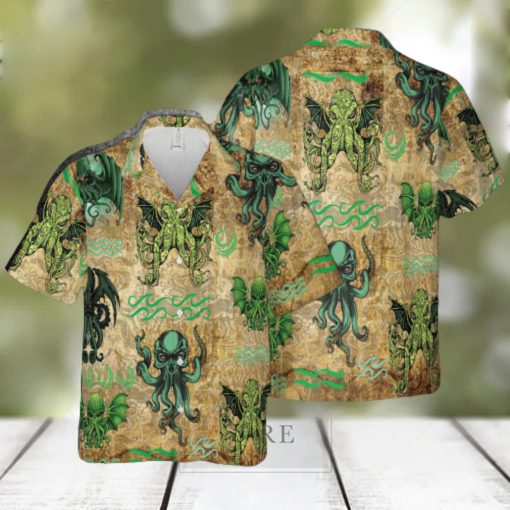 Cthulhu Hawaiian 3D Shirt Style 6 For Men And Women Gift Short Sleeve Beach Shirt