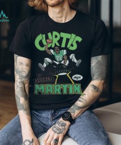 Curtis Martin Green New York Jets Retired Player Caricature Tri Blend Shirt