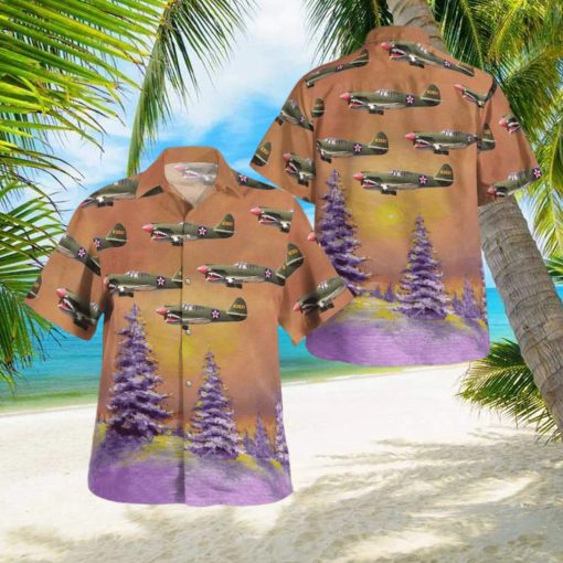 Curtiss P 40 Warhawk Christmas Hawaiian Shirt KTLT0608BG08