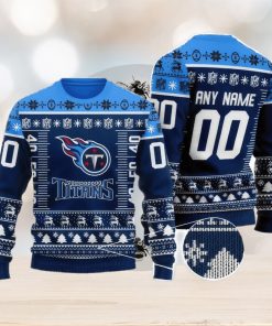 Titans Nfl Custom Name Number Ugly Christmas Sweater - Shibtee Clothing