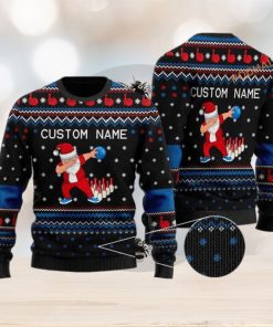 Custom Name Bowling Image Cool Noel Pattern Funny Ugly Sweater