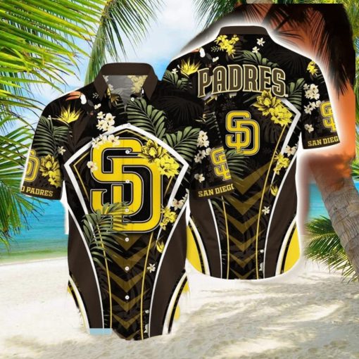 Custom Name San Diego Padres Mlb Flower Hawaii Shirt For Fans TxSCbLNX2