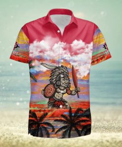 Custom Name San Diego State Aztecs Mens Basketball Sunset Pattern Hawaiian Shirt