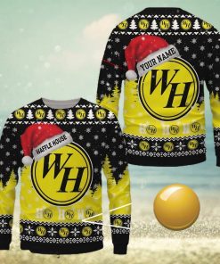 Custom Name Waffle House Uniform Brand Logo Christmas Wool Sweater