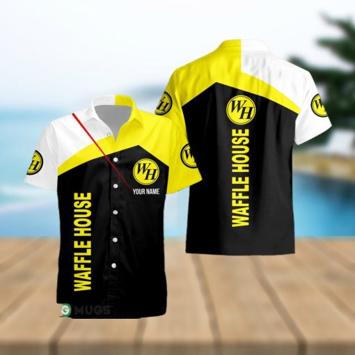 Custom Name waffle house Style 7 Logo Trademark 3D Hawaiian Shirt For Men And Women Gift